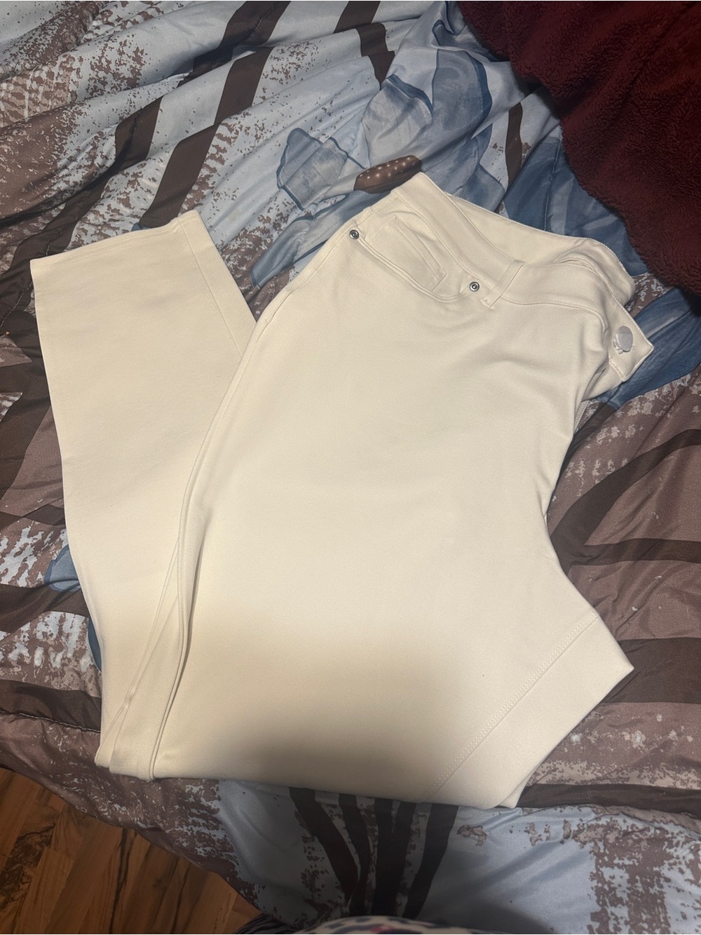 Cato Cream Straight Leg Knit Pants